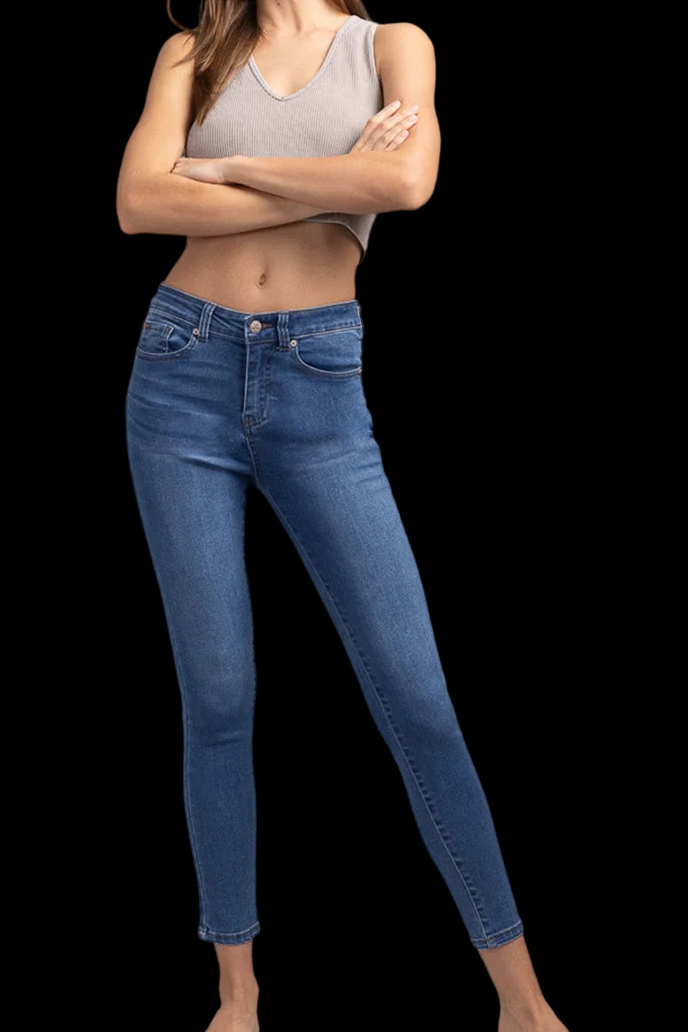 Mid Rise Ankle Skinny Jeans-2
