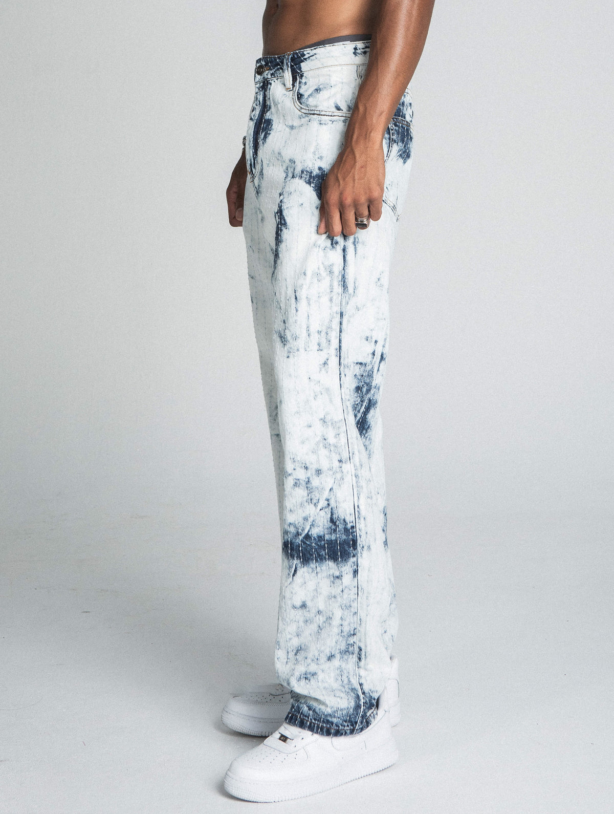 AJ01L-1 Tie-Dye Loose Jeans
