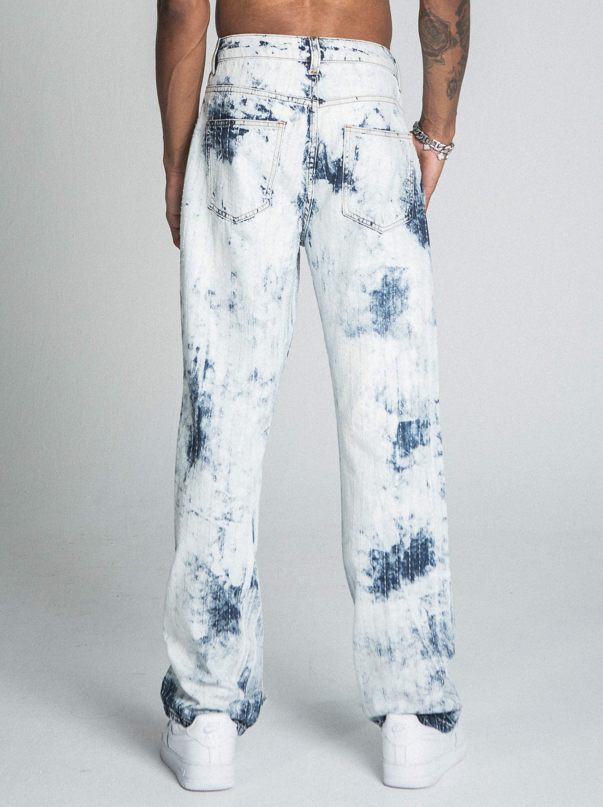AJ01L-1 Tie-Dye Loose Jeans