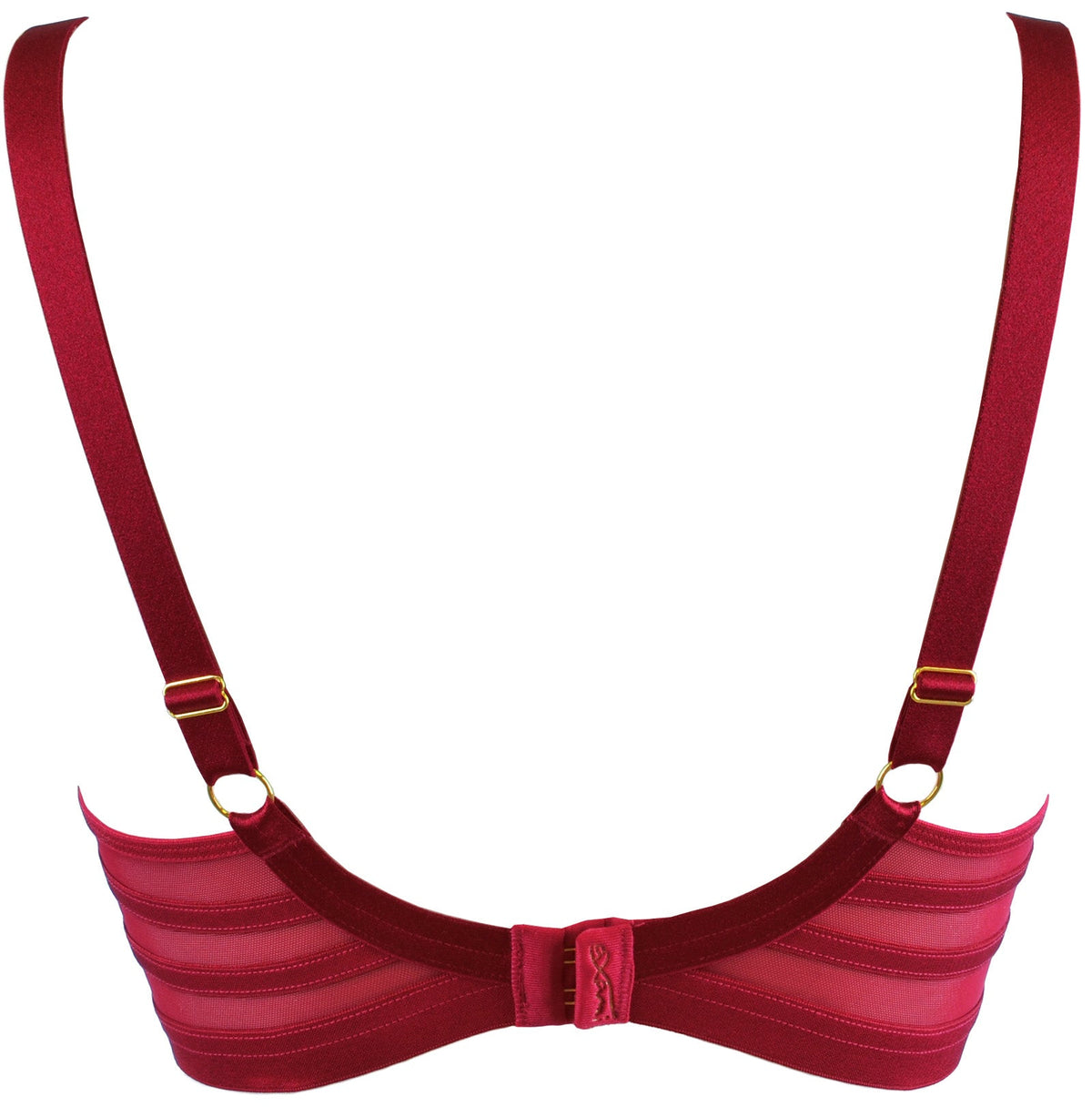 Axami Linea Burgundy Soft Sheer Mesh Balconette Bra-3