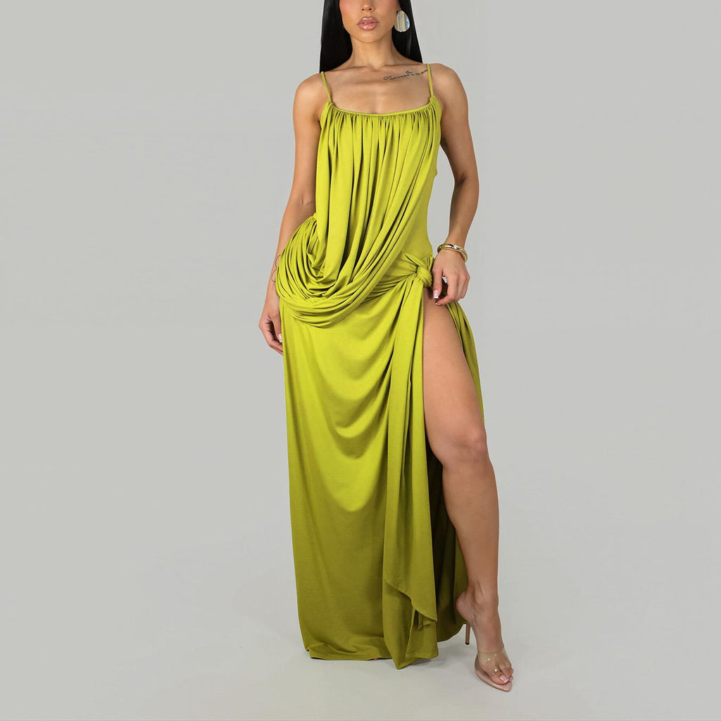 Twisted-Waist Slit Cocktail Dress – Westside Supply Co.
