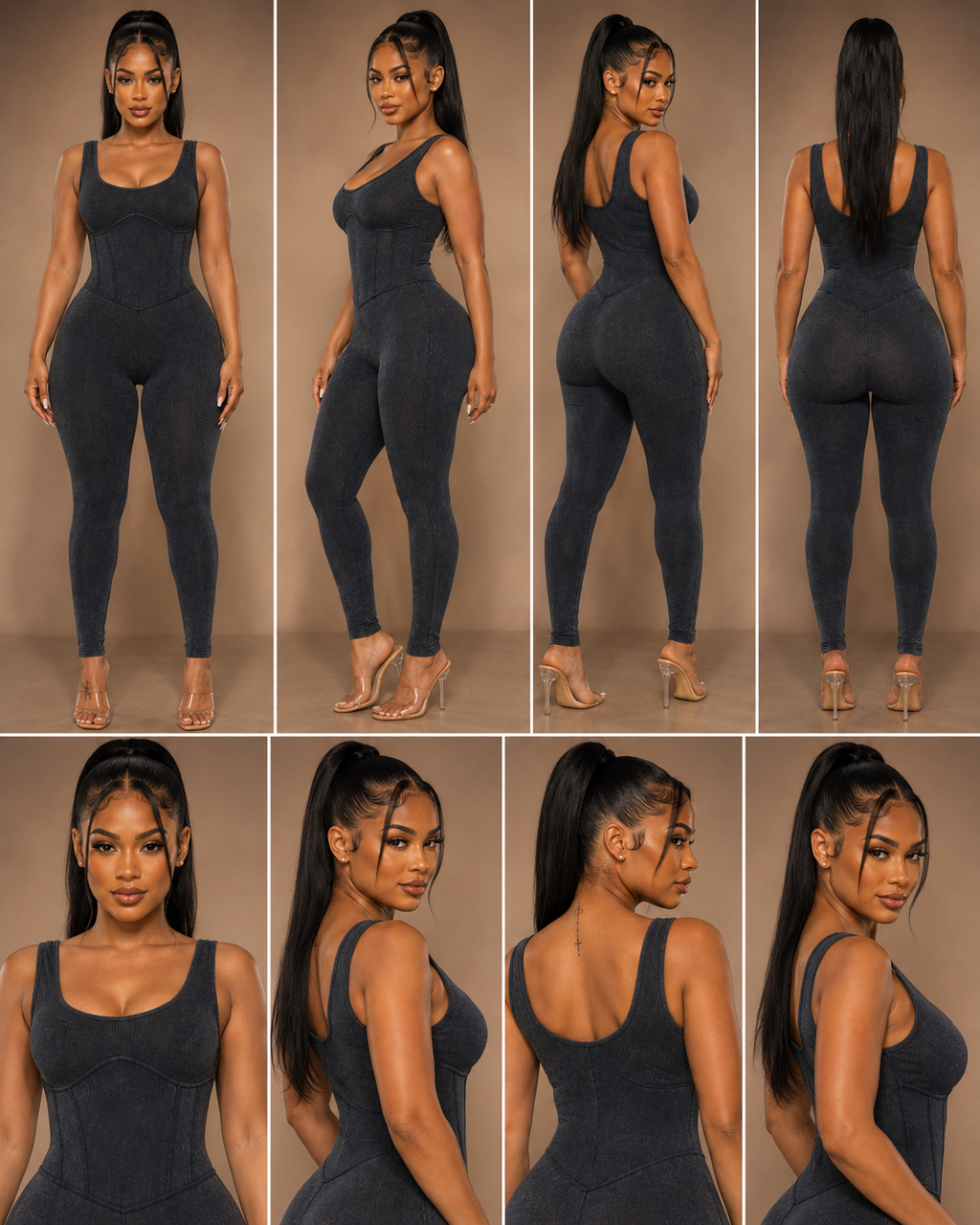 Midnight Sculpt Ribbed Jumpsuit