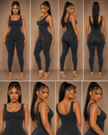 Midnight Sculpt Ribbed Jumpsuit