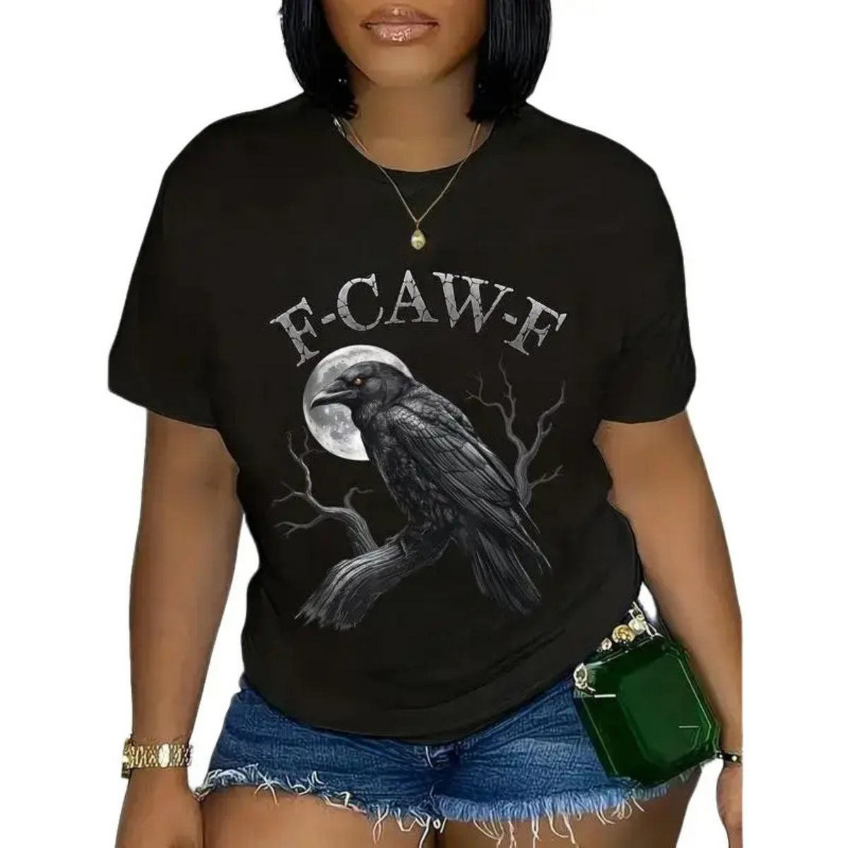 Women's F-CAW-F Gothic Crow Tee - product image 3
