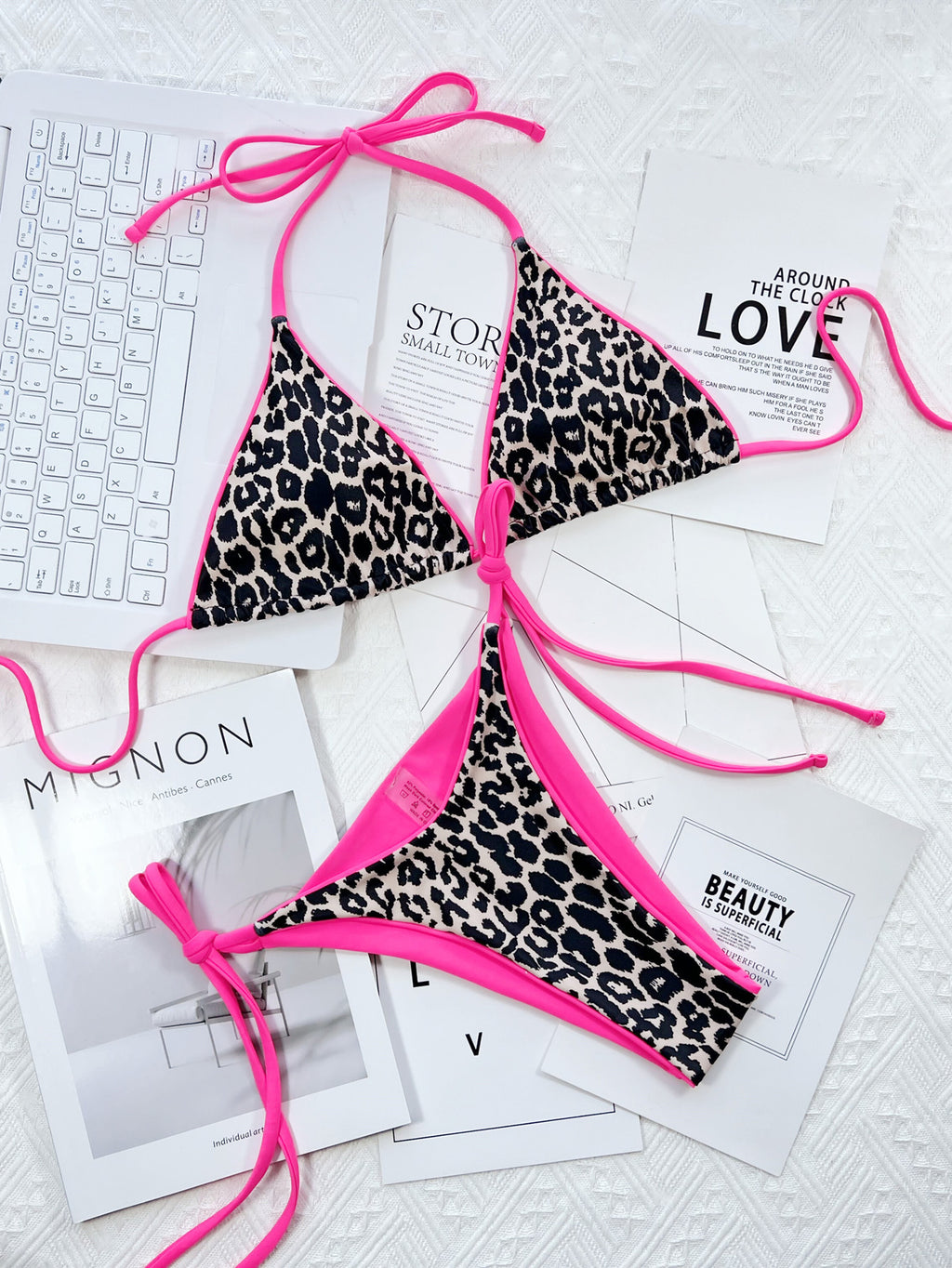 Women's leopard halter bikini set - product image 23