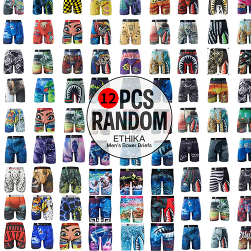 12-Piece Random Mystery Box of ETHIKA Men's Underwear