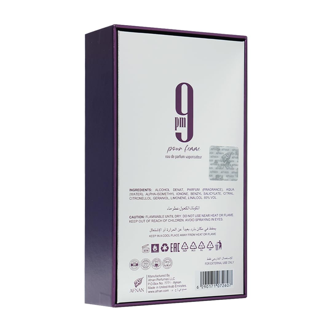 Afnan 9 PM For Men Eau De Parfum, 3.4 Fl. Oz