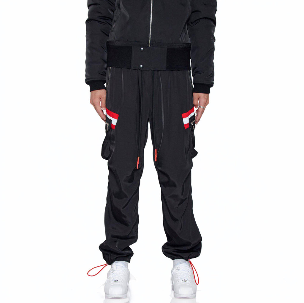 Men's Reflective Tape Utility Cargo Pants Black - Konus