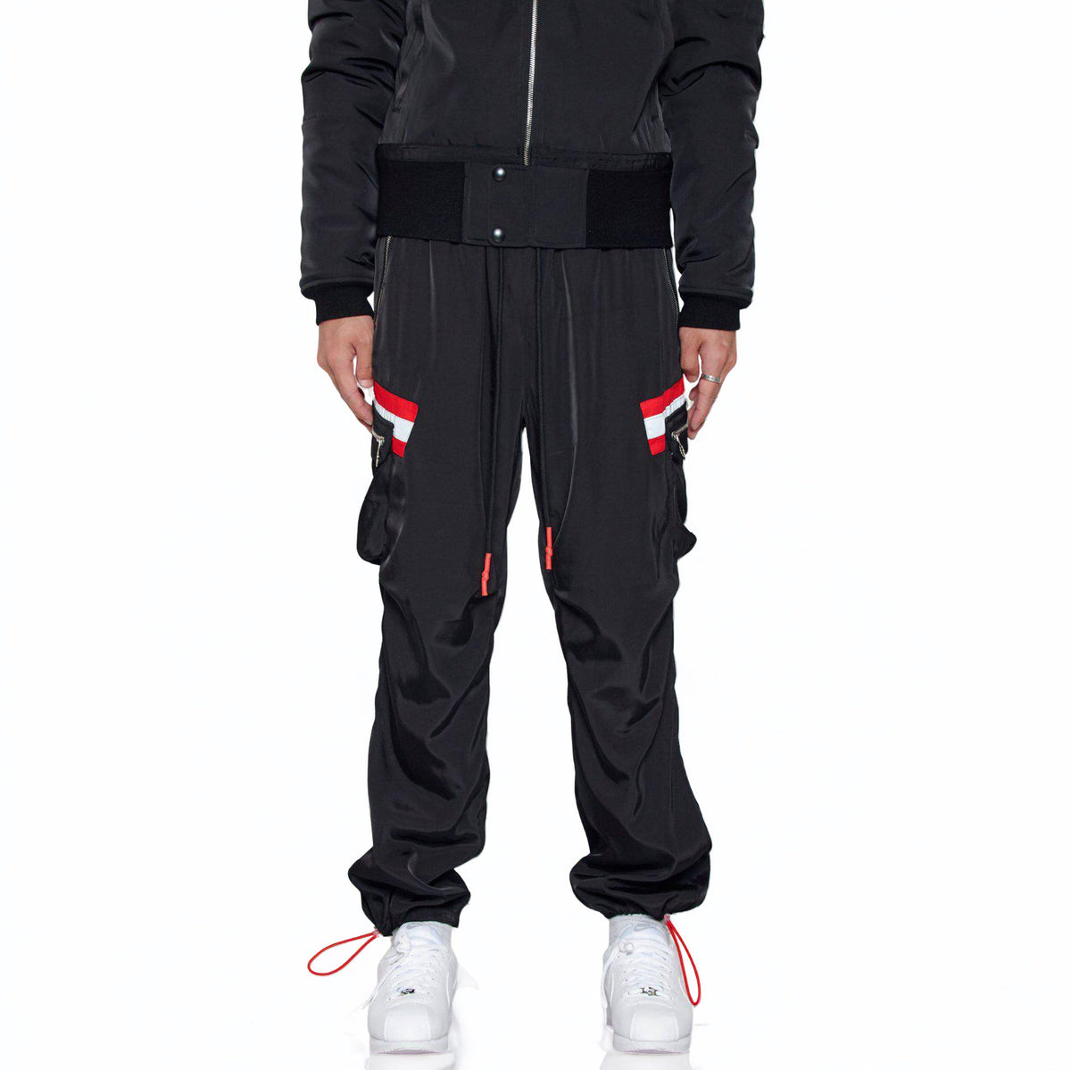 Men's Reflective Tape Utility Cargo Pants Black - Konus