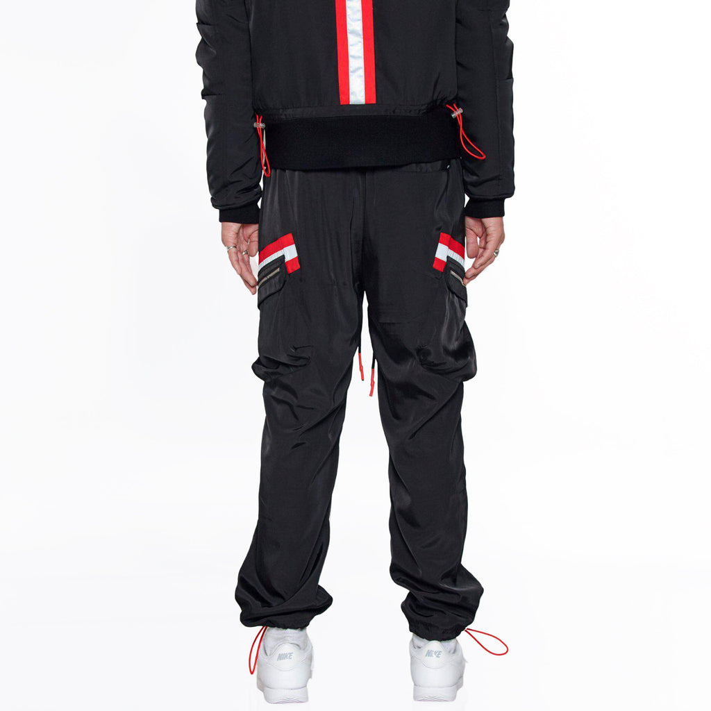 Men's Reflective Tape Utility Cargo Pants Black - Konus