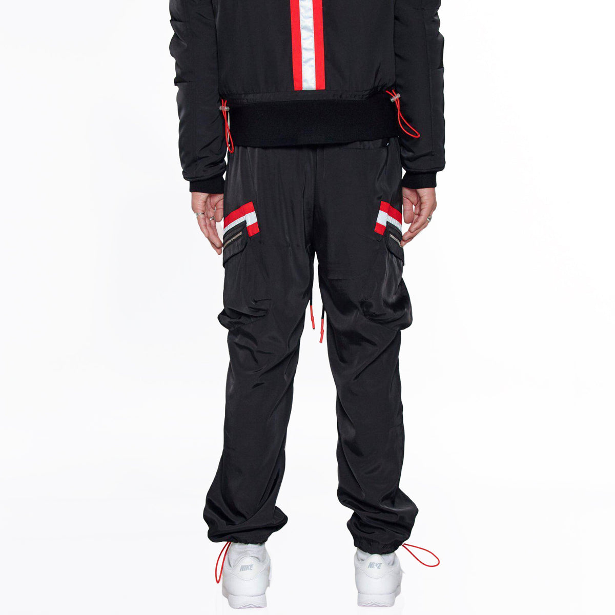 Men's Reflective Tape Utility Cargo Pants Black - Konus