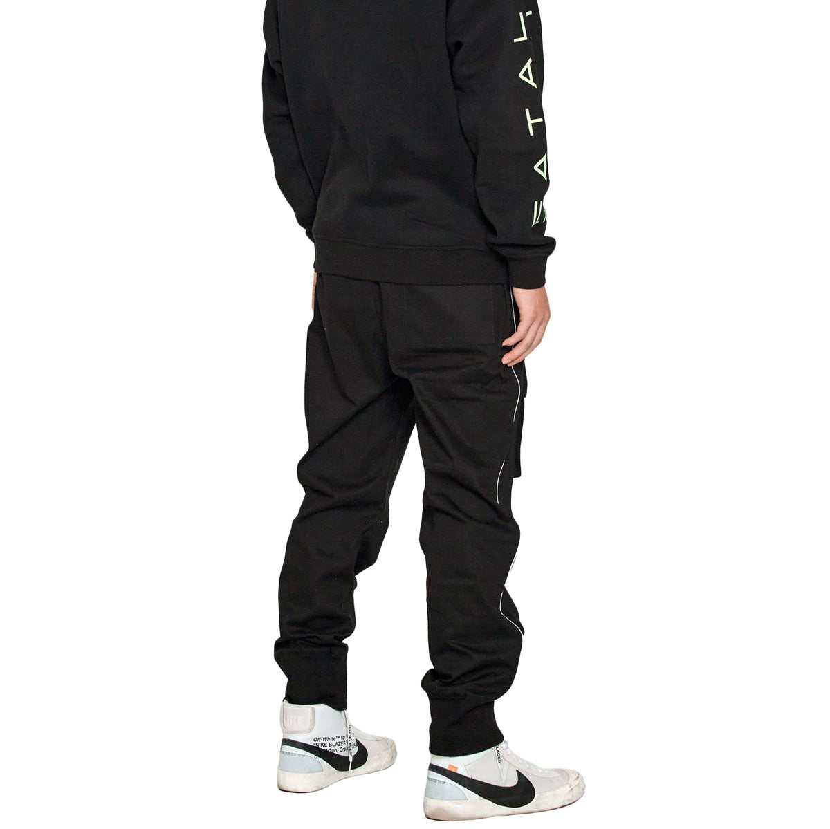 Men's Tactical Strap Cargo Joggers in Black - Konus