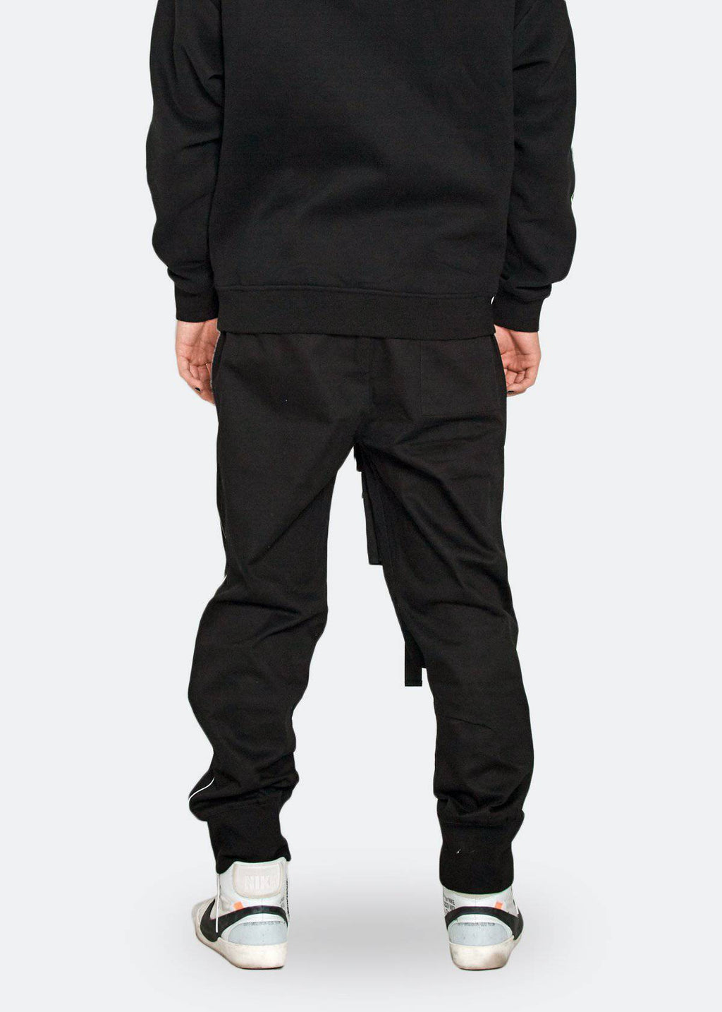 Men's Tactical Strap Cargo Joggers in Black - Konus