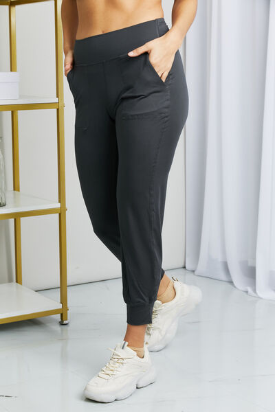 Leggings Depot Full Size Wide Waistband Cropped Joggers-4