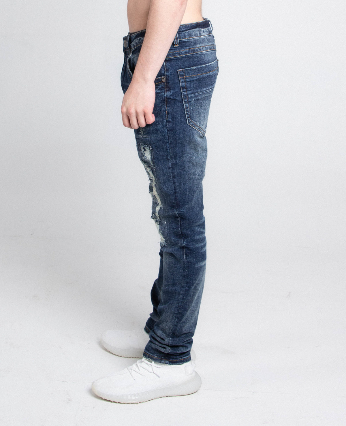 A403 Ripped Mid-Rise Skinny Jeans
