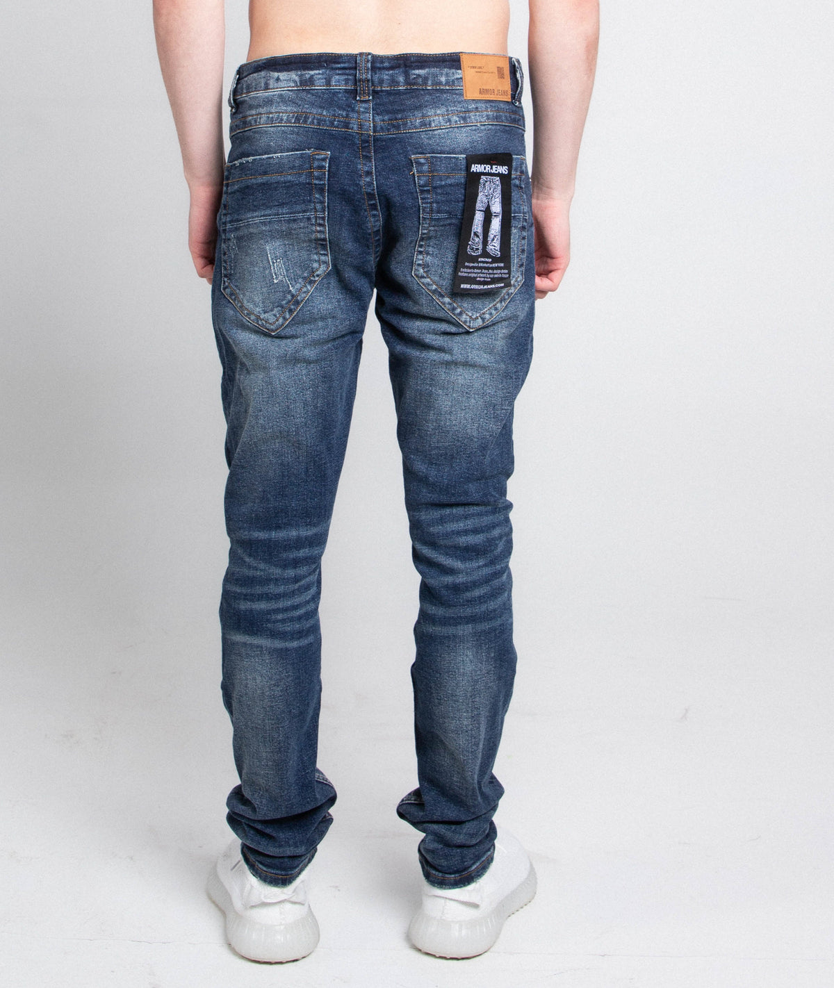 A403 Ripped Mid-Rise Skinny Jeans