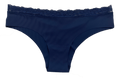 Laser Cut Rib Cheeky with Lace Waist, XS-2X