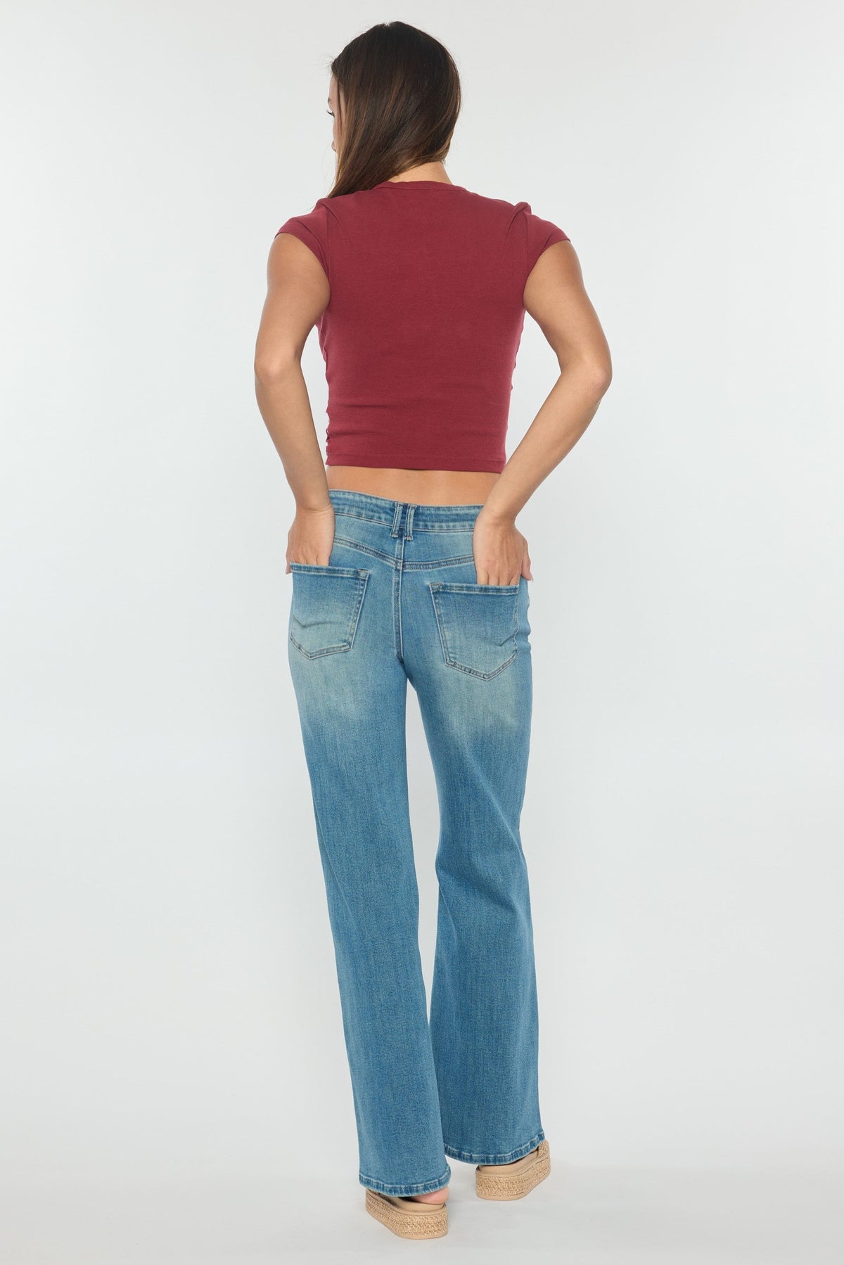 High Rise Wide Leg Jeans-1