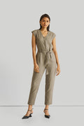 Evening Chai Jumpsuit in Dark Green-0
