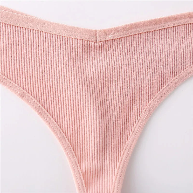 Comfortable Cotton G-String Thongs for Women – 3-Piece Panties Set