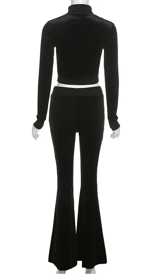 Velour Luxe Zip-Up Jogger Set