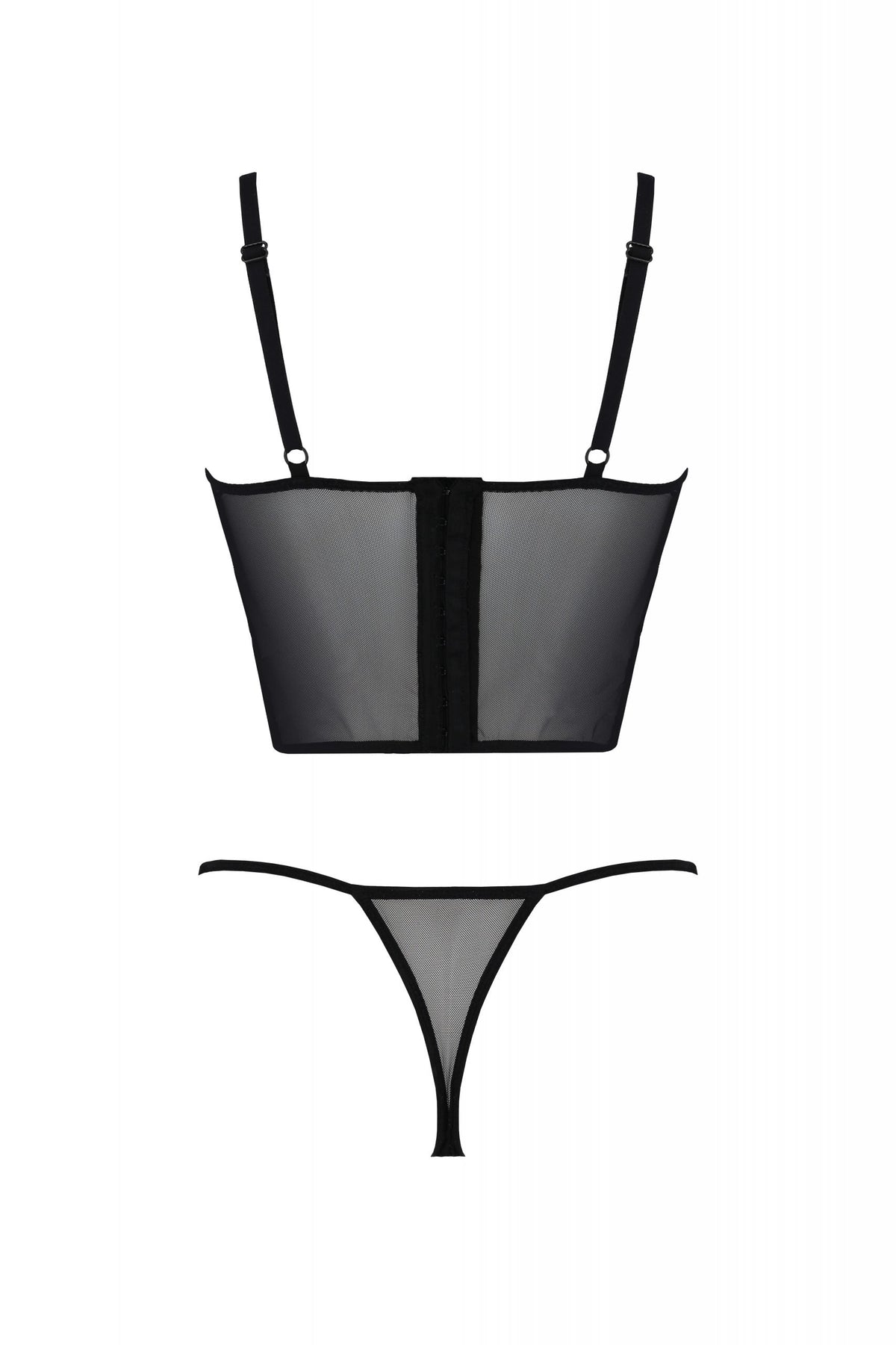 Longline Lace Bustier String Panty Set Passion Kerria-3