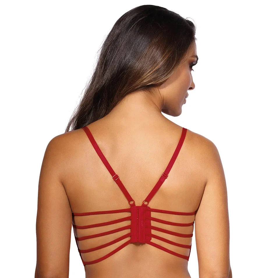 Axami Valentine Longline Plunge Sheer Lace Bra-1