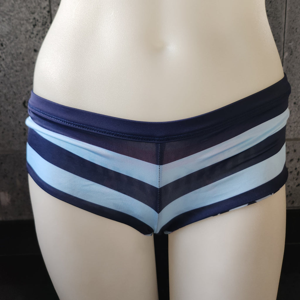 Loco Boutique Woman's Watercolor Hibis Reversible Boy Shorts-2