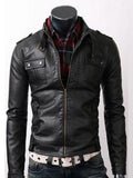 Men’s Black Strap Pocket Biker Leather Jacket – Westside Supply Co.