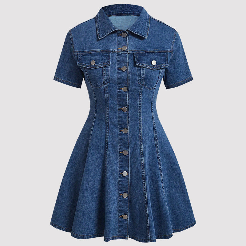 Short-Sleeve Denim Shirt Dress – Westside Supply Co.