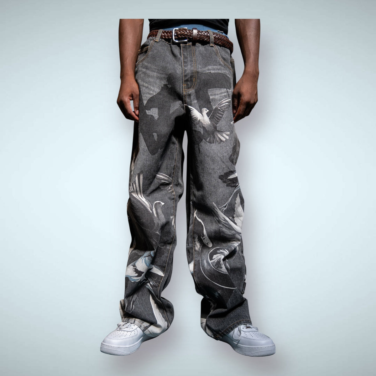 RM204B - Graphic Printed Baggy Jeans – Westside Supply Co.