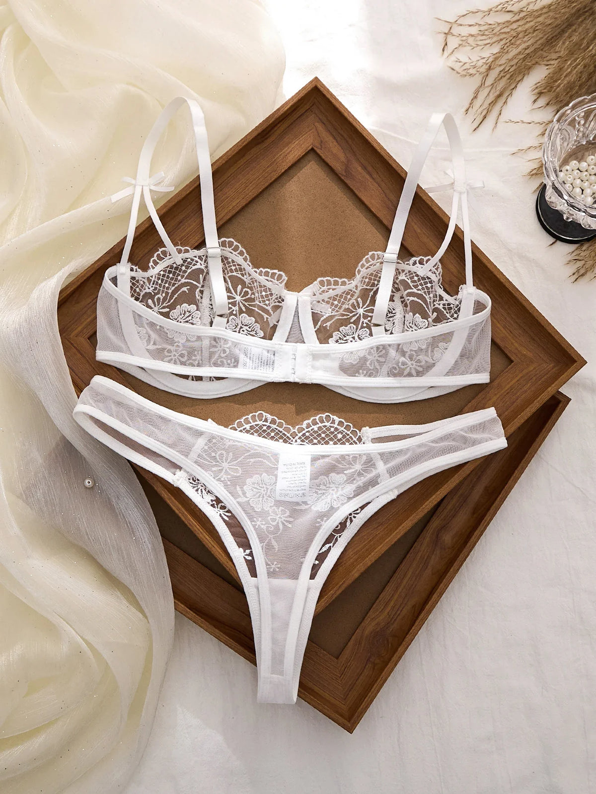 Floral embroidered lingerie set - product image 15
