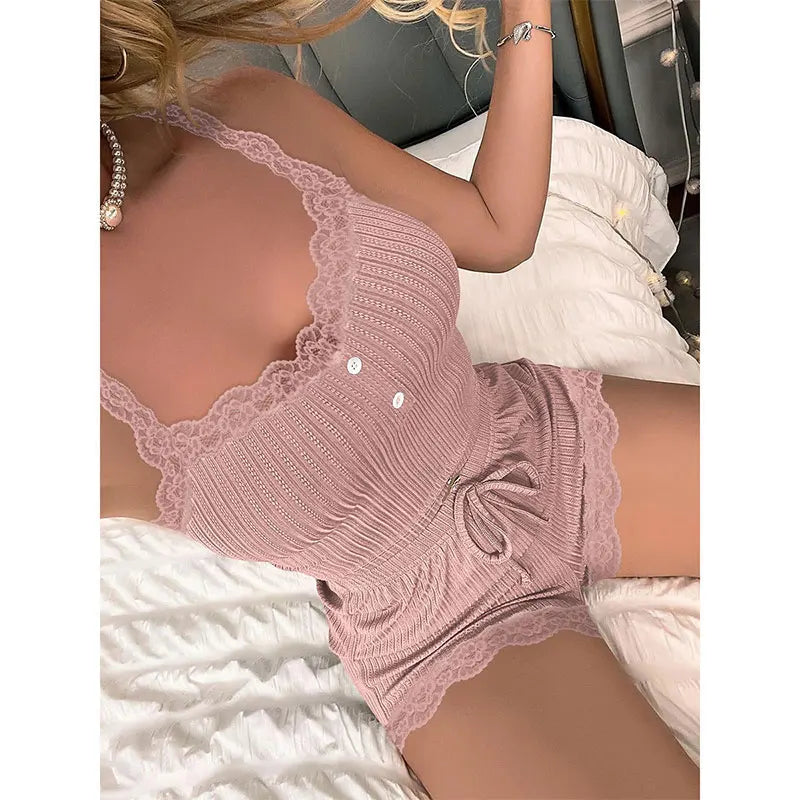 Women's Sporty Lace Bra & Shorts Set - product image 7