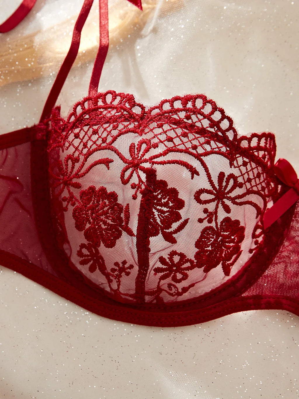 Floral embroidered lingerie set - product image 2
