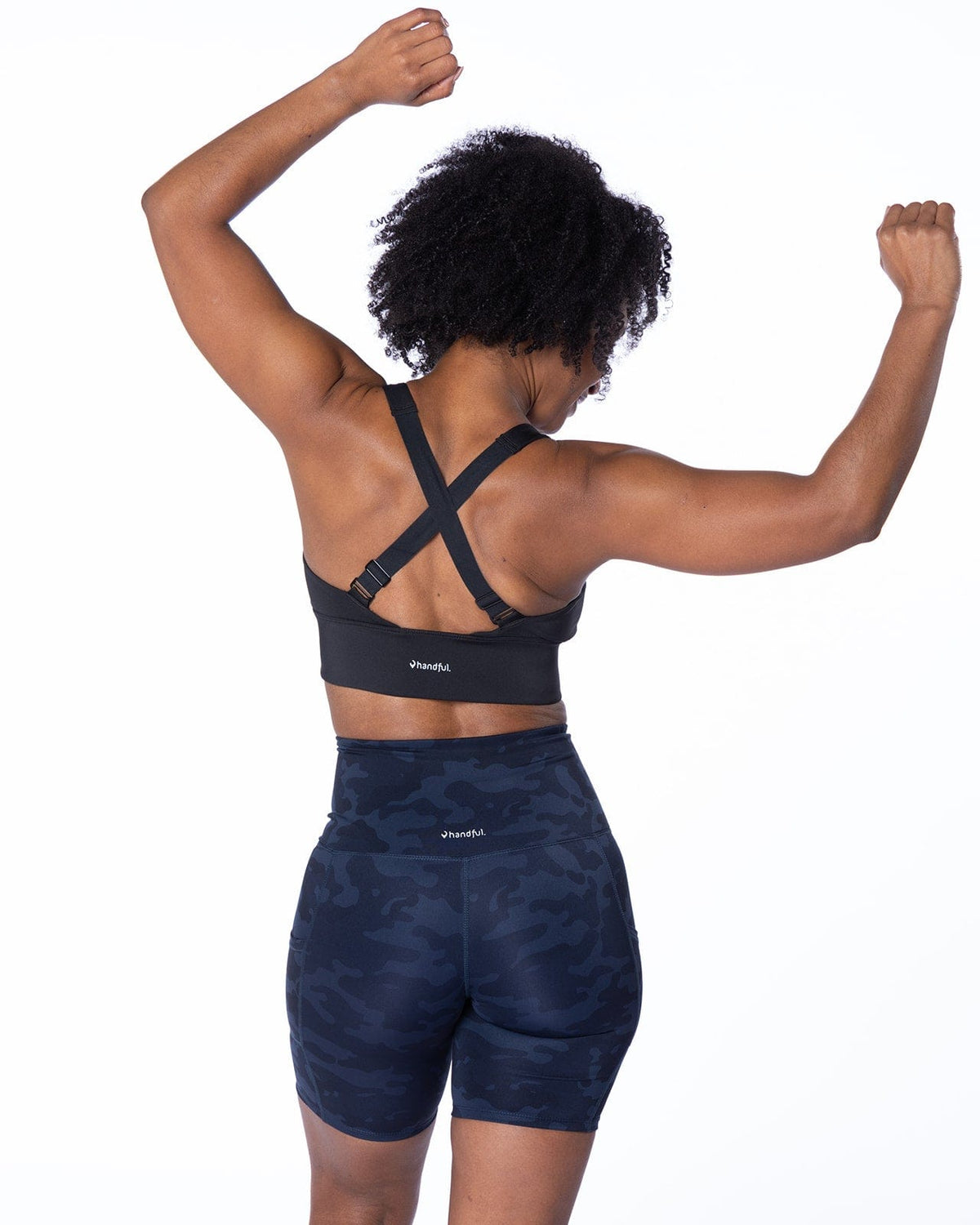 Hi Five High-Waisted Biker Short – Looker (Navy Camo)(XS)