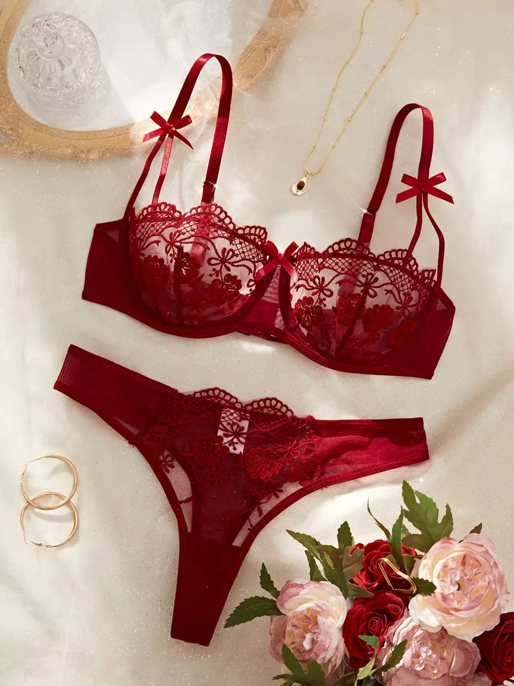Floral embroidered lingerie set - product image 10