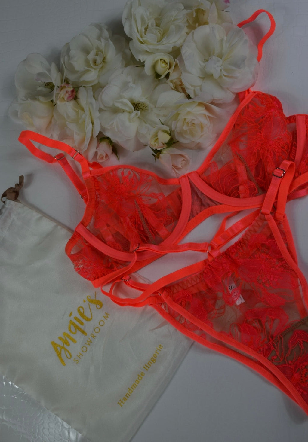 Sicily Neon Orange Bra-4