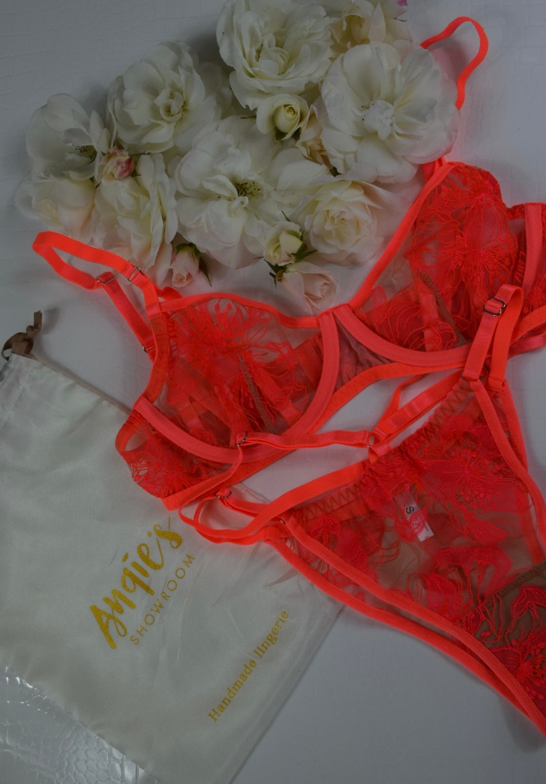 Sicily Neon Orange Bra-4