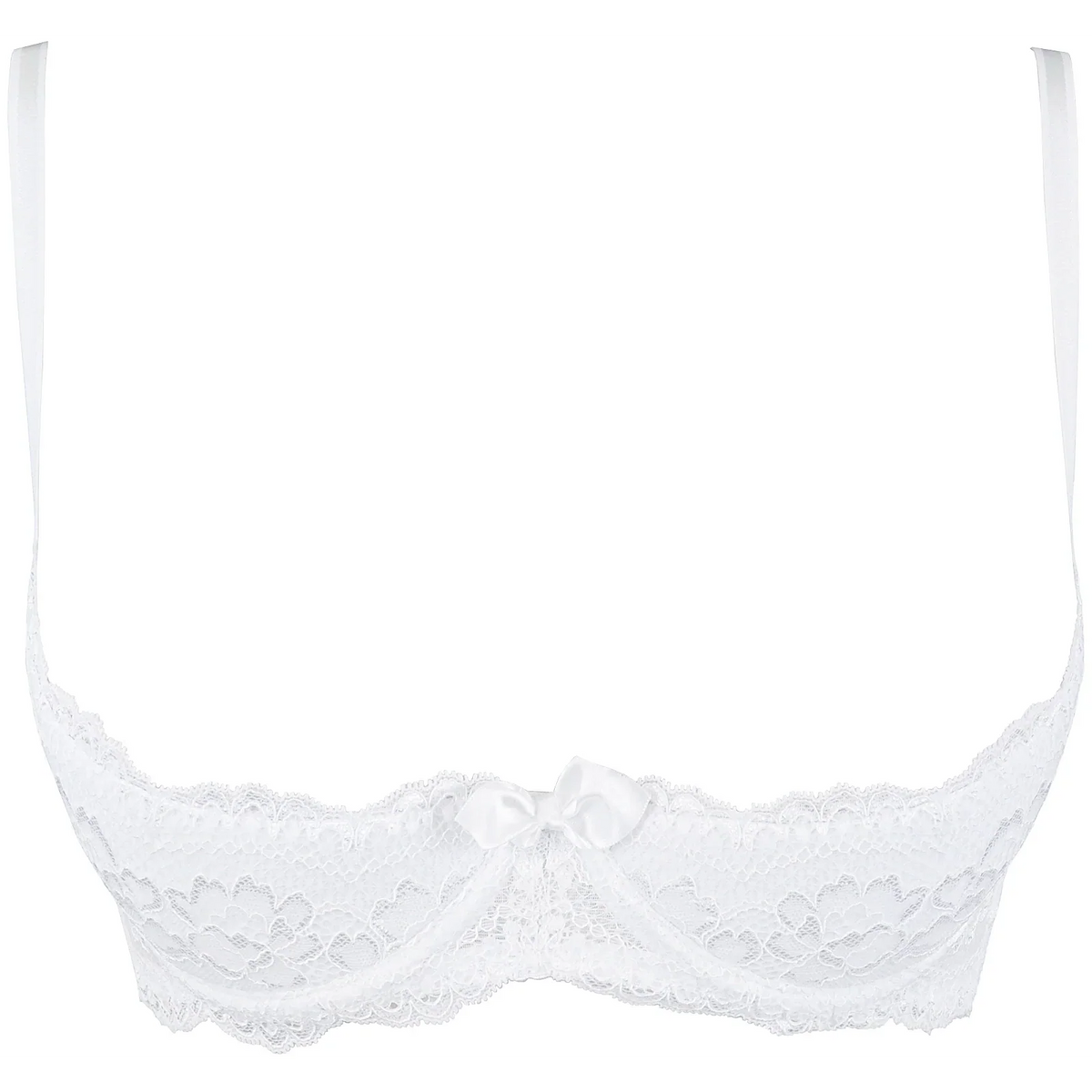 Axami Love Cave White Open Cup Lace Bra-4