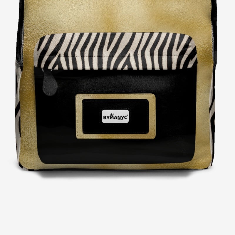 Vegan Backpack SoHo Gold by BYMANYC ® New York – Handmade Italy-3