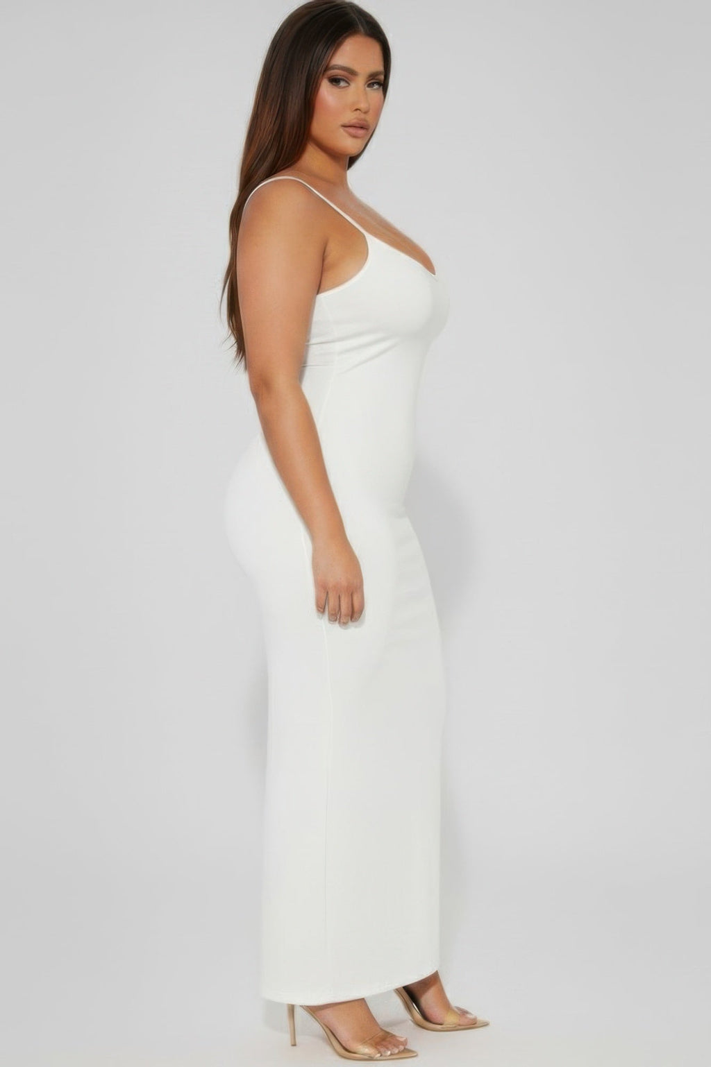Ribbed Mermaid Hem Cami Dress