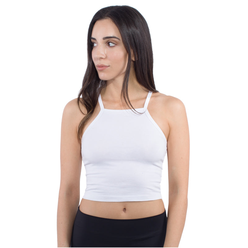 6033 - Women's Cropped Halter Top-1