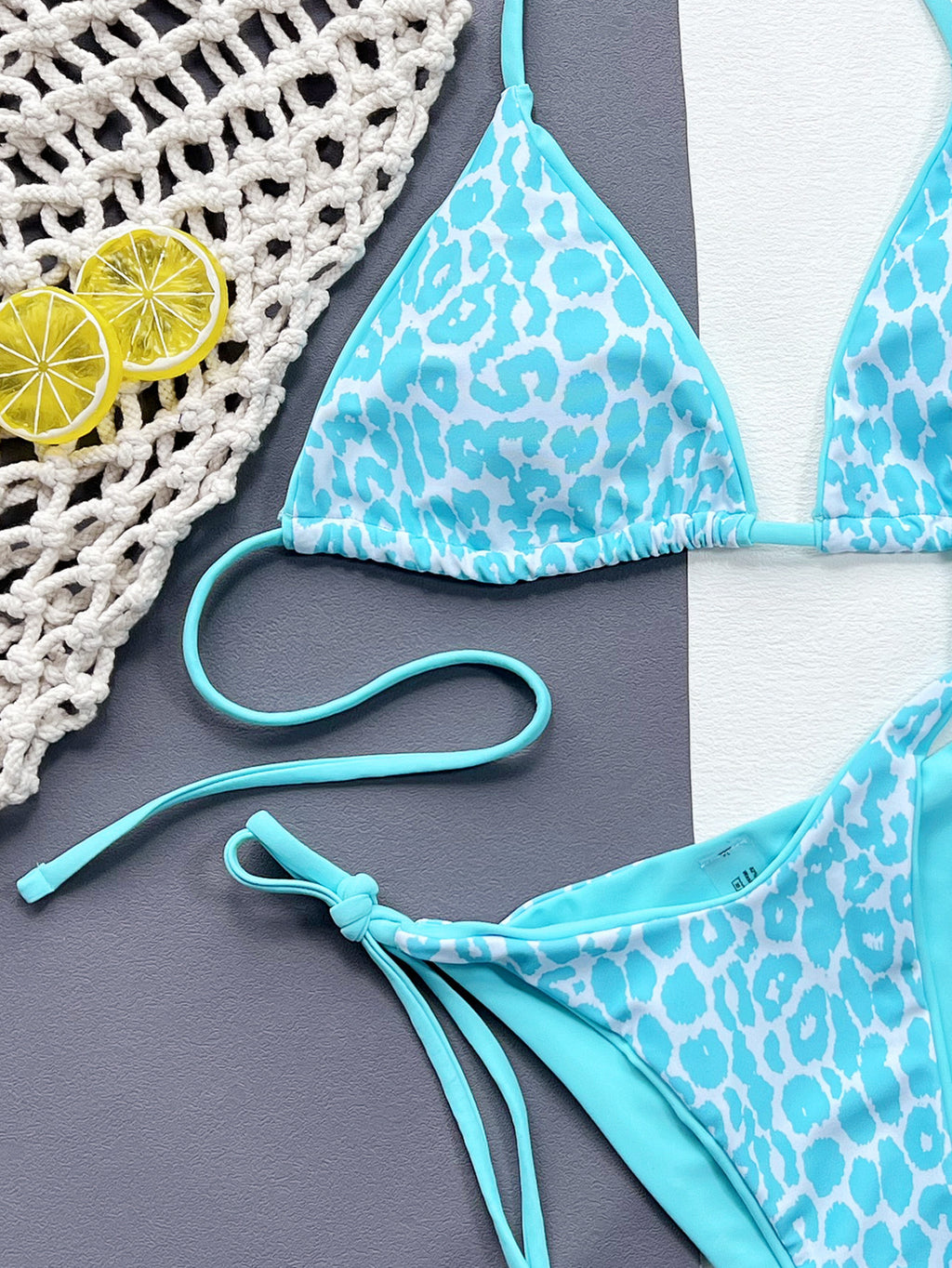 Women's leopard halter bikini set - product image 20
