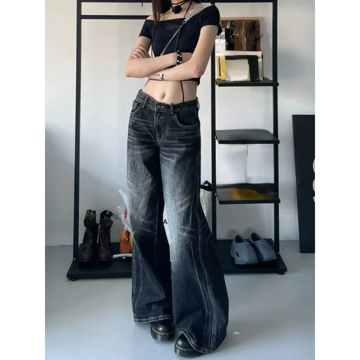 Baggy Y2K Jeans – Grunge Gothic High Street Denim – Westside Supply Co.