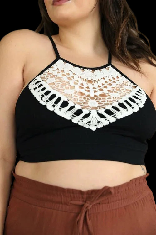 Crochet Lace Bralette Plus