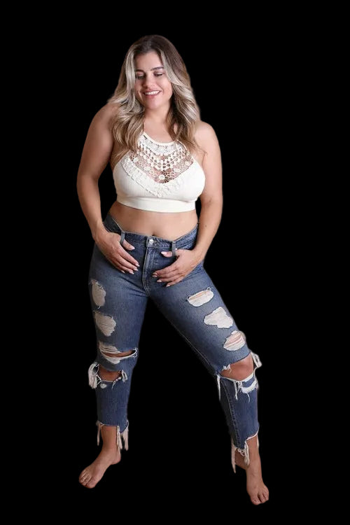 Crochet Lace Bralette Plus