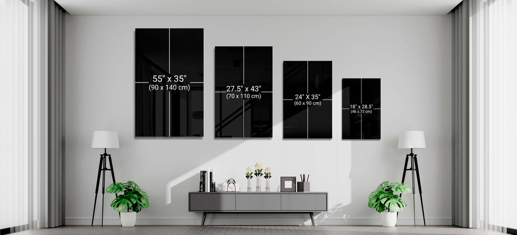 Burgundy Reflected City Glass Wall Art
