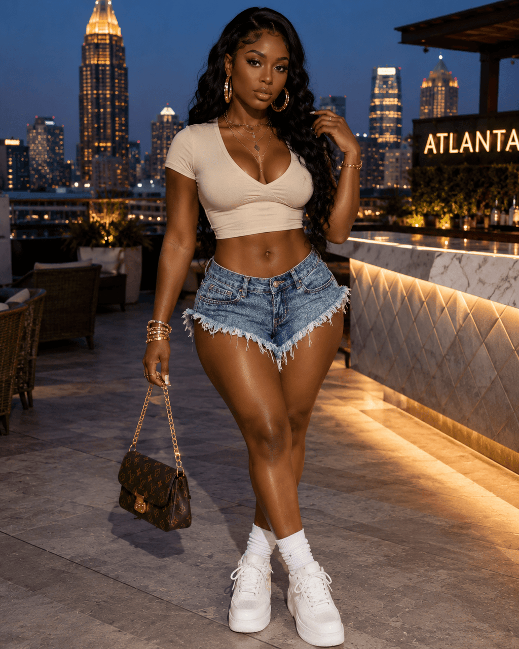 Distressed Raw-Hem Low-Rise Denim Shorts
