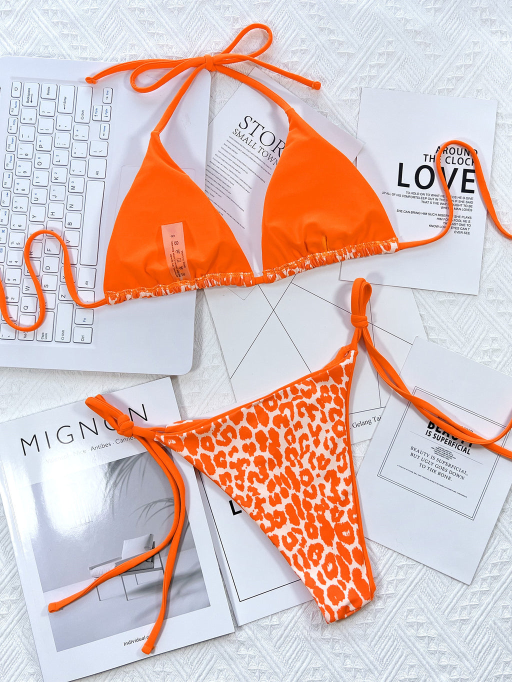 Women's leopard halter bikini set - product image 16