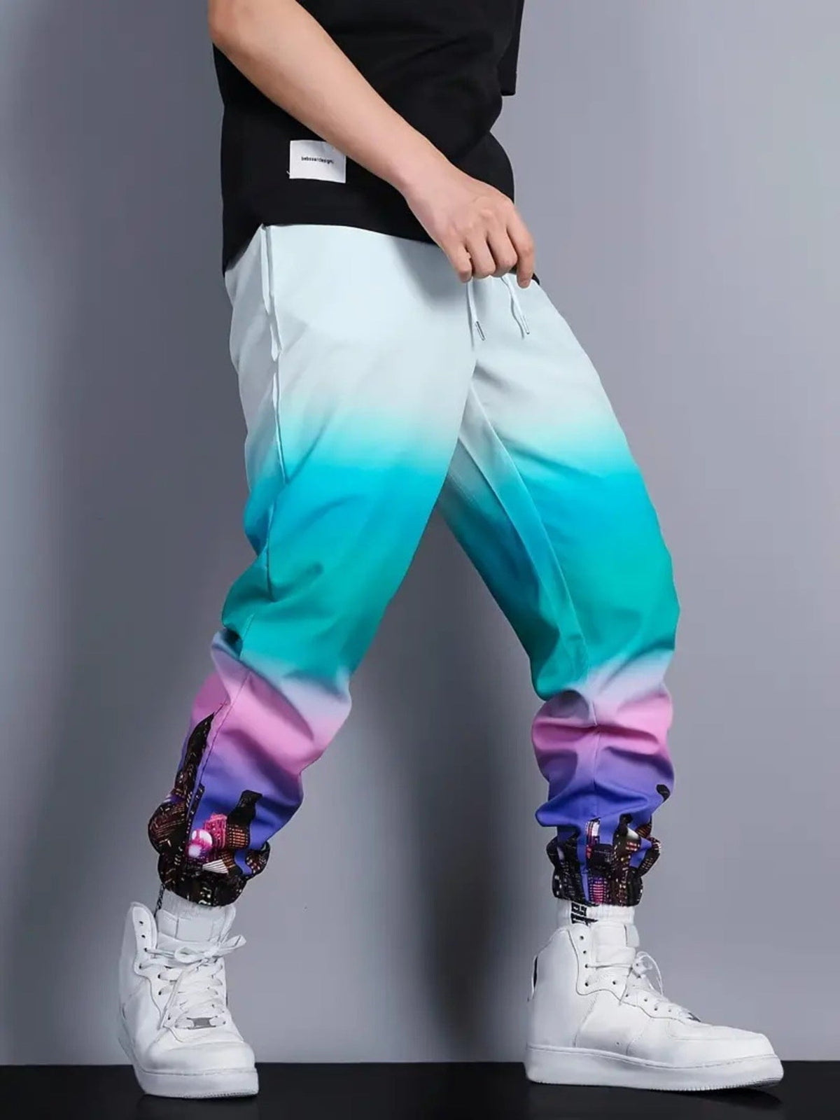 Men's Full Size Drawstring Loose Fit Joggers Plus Size